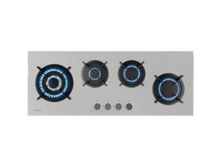 Goldflame Slim 90cm Plaque de Cuisson à Gaz 4 Feux Argent