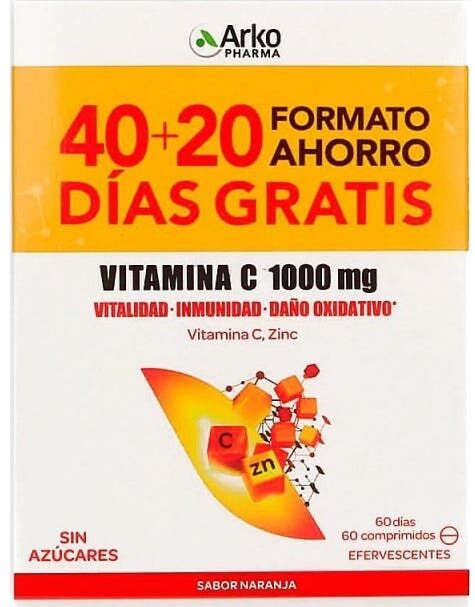 Arkopharma Arkovital Vitamina C 1000 mg Efervescente 40+20 comp