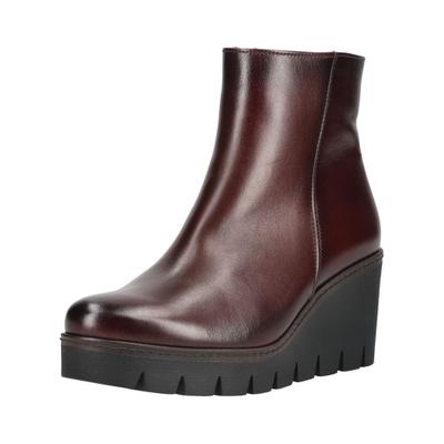 Keilstiefelette GABOR "Gabor Stiefelette Nappaleder", Damen, Gr. 40, braun (saddle), Nappaleder, Schuhe