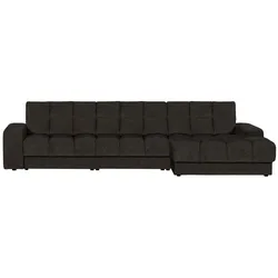Chaiselongue Date aus Webstoff, klassischer Stil, rechts, anthrazit, komfortabel gepolstert