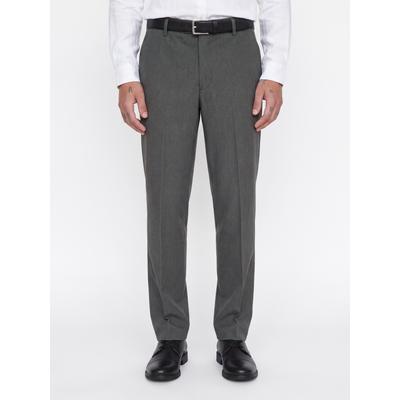 Anzughose JACK & JONES "JPSTBILL TOBY CHINO NOOS", Herren, Gr. 34, Länge 32, grau (dunkelgrau melange), Web, Obermaterial: 82% Polyester, 16% Viskose, 2% Elasthan, meliert, weit lang, Hosen Anzughose, Materialmix, weit