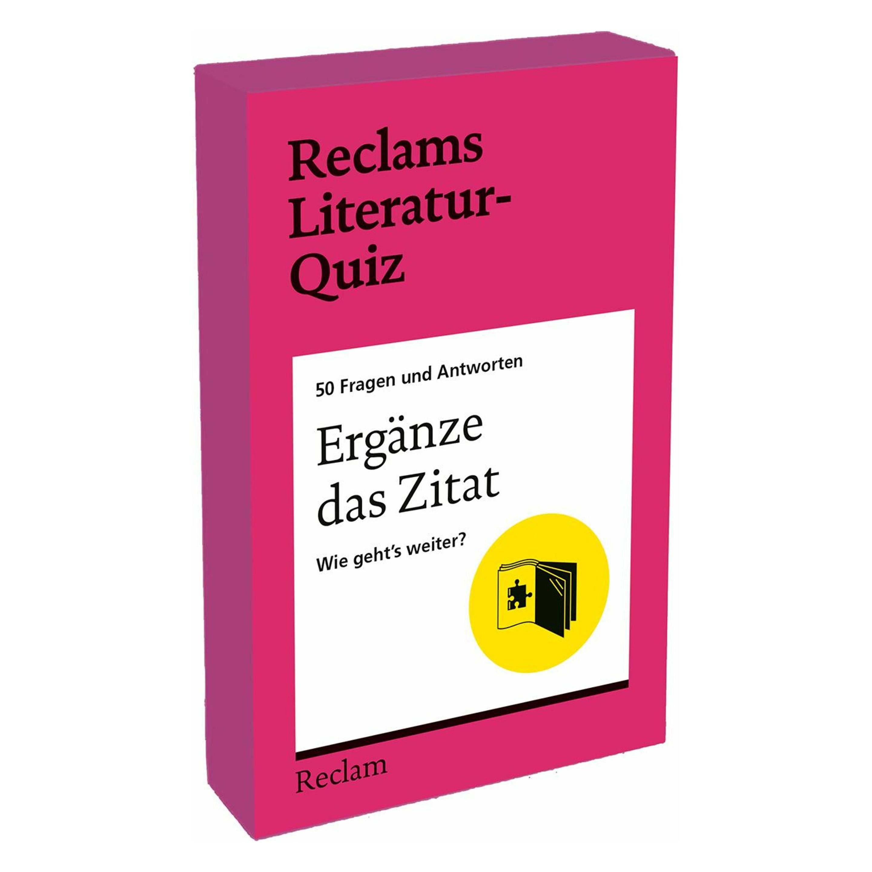 Reclam Hahn:Ergänze das Zitat. Wie geht's weit (Deutsch) (54556888)