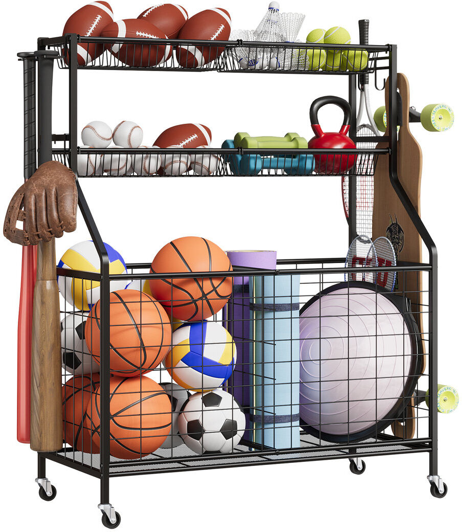 Trent Austin Design Iron Freestanding Sports Rack Black 30