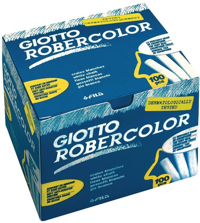 Boite 100 craies Giotto Robercolor Blanc
