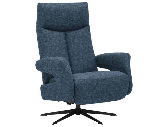 Welnova Relaxsessel, Dunkelblau, Metall, 74x105x82 cm, Fußauswahl, Stoffauswahl, Relaxfunktion, Wohnzimmer, Sessel, Relaxsessel