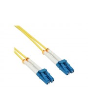 InLine Patch-Kabel LC Single-Modus M bis M 0.5 m Glasfaser 9/125 Mikrometer OS2 halogenfrei Gelb (88656V)