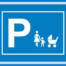 HB-Druck Mutter und Kind Parkplatz Schild waagerecht A1 (594x841mm)