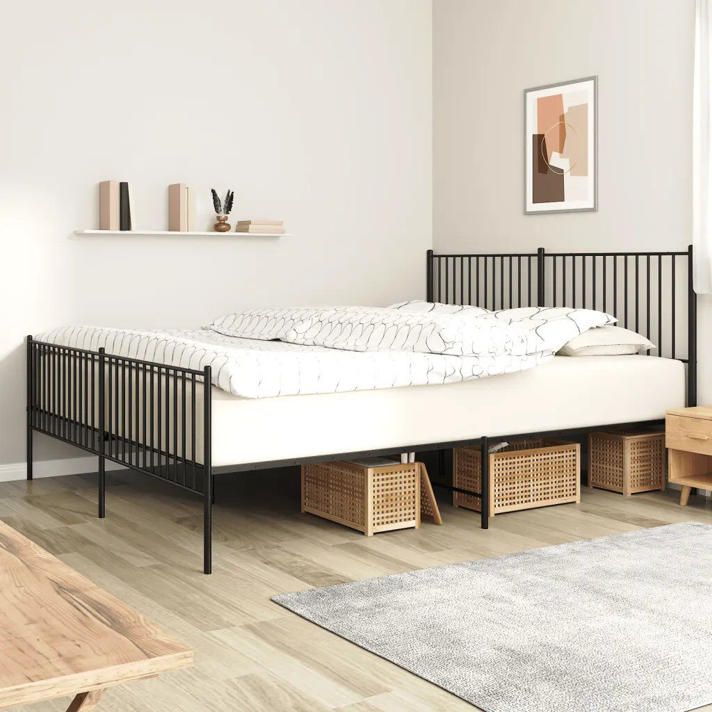 17 Stories Lemual Metal Bed 193 x 203 cm