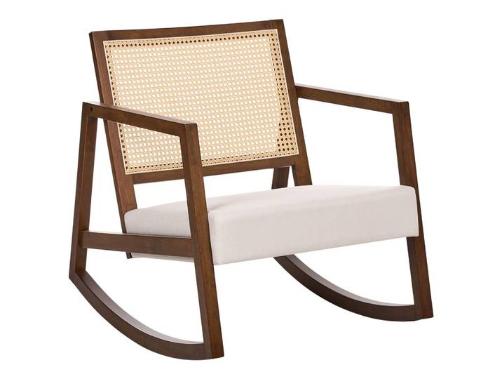 SCHAUKELSESSEL Holz Braun/Hellbeige Leidy