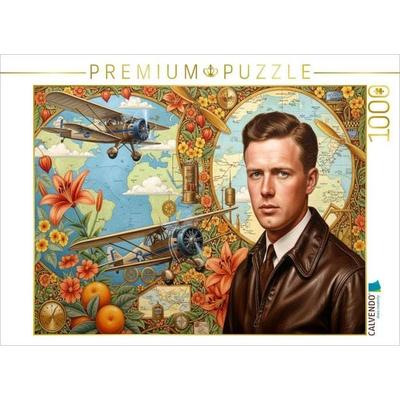 CALVENDO Puzzle Charles Lindbergh (1902-1974) US-amerikanischer Pilot | 1000 Teile Lege-Größe 64x48cm Foto-Puzzle für glückliche Stunden