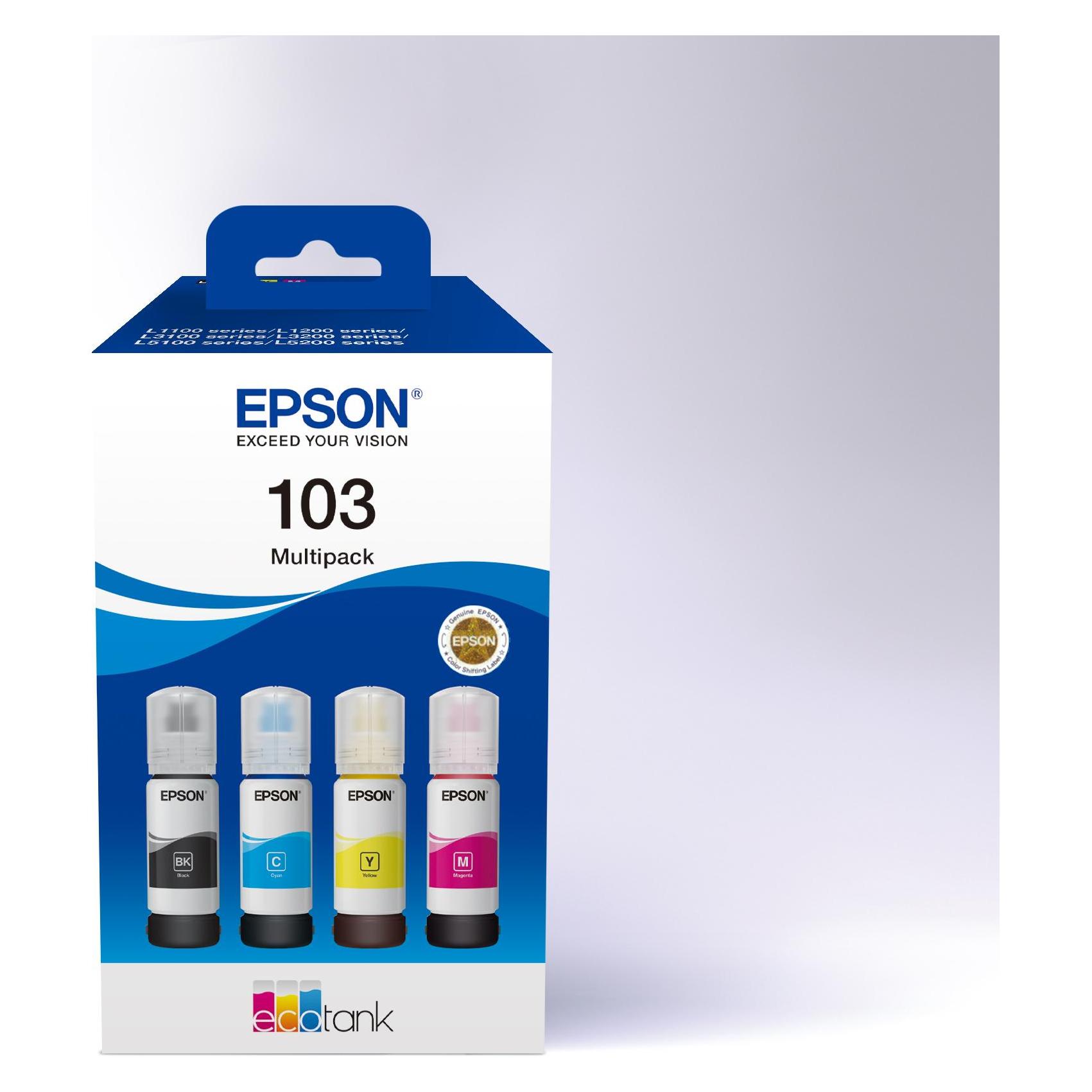 Epson Ink/103 EcoTank CMYK (BK, C, M, Y) (C13T00S64A)
