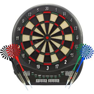 Best-Sporting Dartscheibe Blackpool, elektronisch, 1 - 8 Spieler, aus Kunststoff, mit 12 Pfeilen, für Softdarts