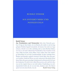 Aus Notizbüchern und Notizzetteln, Sachbücher von Rudolf Steiner