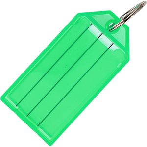 Böttcher-AG Schlüsselanhänger mit Ring, beschriftbar, mit Etiketten, grün, 10 Stück