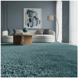 Hochflorteppich SPREE, einfarbig, Türkis, 200 x 290 cm