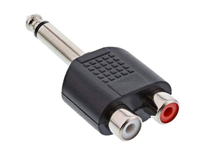InLine 99339 audio-adapter, 6,3 mm jack stekker op 2x RCA-aansluiting, mono