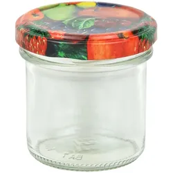 75er Set Sturzglas 167 ml To 66 Obst Dekor Deckel incl. Diamant Gelierzauber Rezeptheft