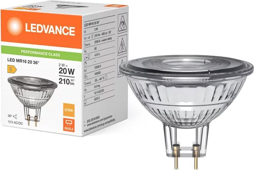 Ledvance LED-lamp LB25 LED MR16 2W 827 GU5.3 20 36°