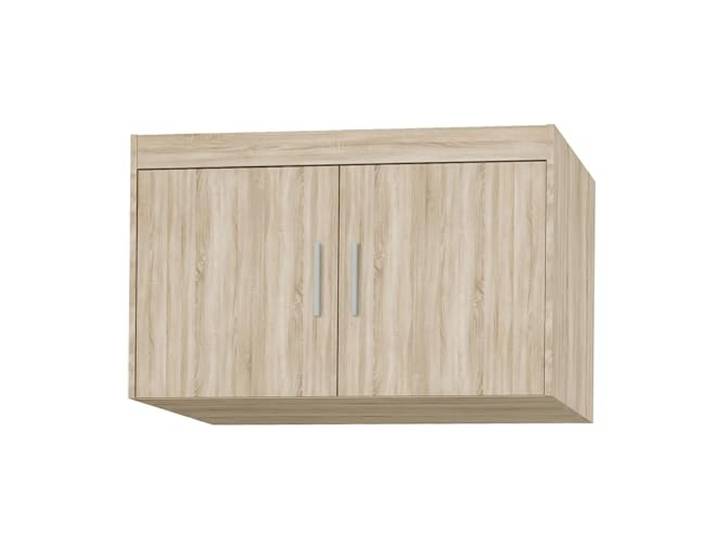 AXLIVING Schrankaufsatz Storicos 2D Eiche Sonoma 89,7x55x53 cm Modern Praktische Aufteilung: Zwei Fächer hinter zwei Türen. Laminierte Platten. HDF-Rückwand. Melaminbeschichtete Kanten.