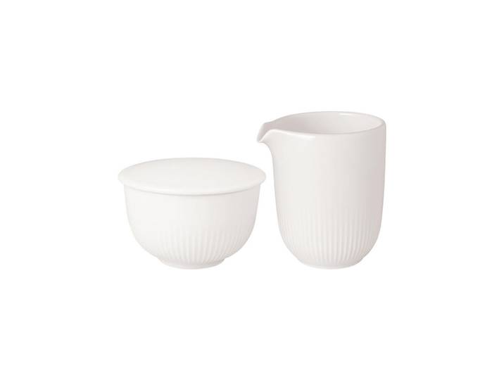 Villeroy & Boch Milch- UND Zucker-Set Afina weiß, Weiß, Keramik, 2 cm, Küchenzubehör, Vorratsbehälter, Zuckerdosen