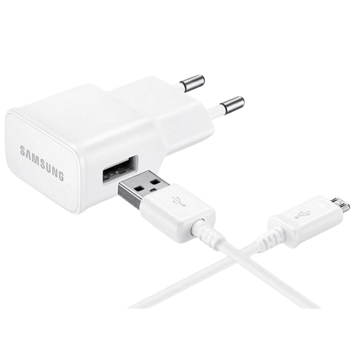 Samsung USB Ladeadapter mit Schnellladefunktion+ Micro-USB-Kabel EP-TA20 Weiß