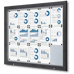 Außen Infokasten abschließbar 15 x DIN A4 Gasdruckfeder