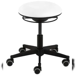 Mayer Sitzmöbel, Drehhocker mit 3D-Sitzelement 1353, Kunstleder Weiß