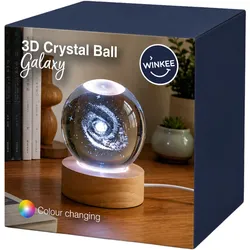 Winkee 3D Kristallkugel Galaxie - transparent|natur