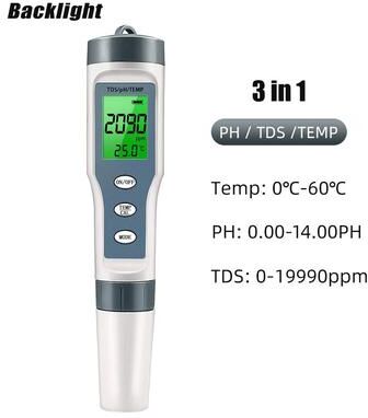 Uplift Picks AquaScope Digital Water Quality Tester And Aquarium PH Meter blue (3 In 1)