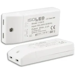 ISOLED LED Trafo 12V/DC, 0-30W, kompakt, SELV ISO-113918