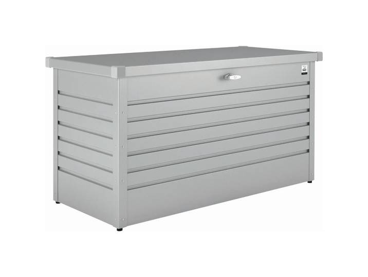 Biohort Kissenbox, Silberfarben, Metall, 201x83x79 cm, rostfrei, wetterbeständig, Gartenzubehör, Gartenbox