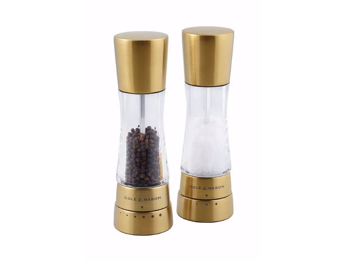 Cole Mason Derwent PM/SM H332017 Küchenzubehör – Pfeffermühle/Salzmühle – gold