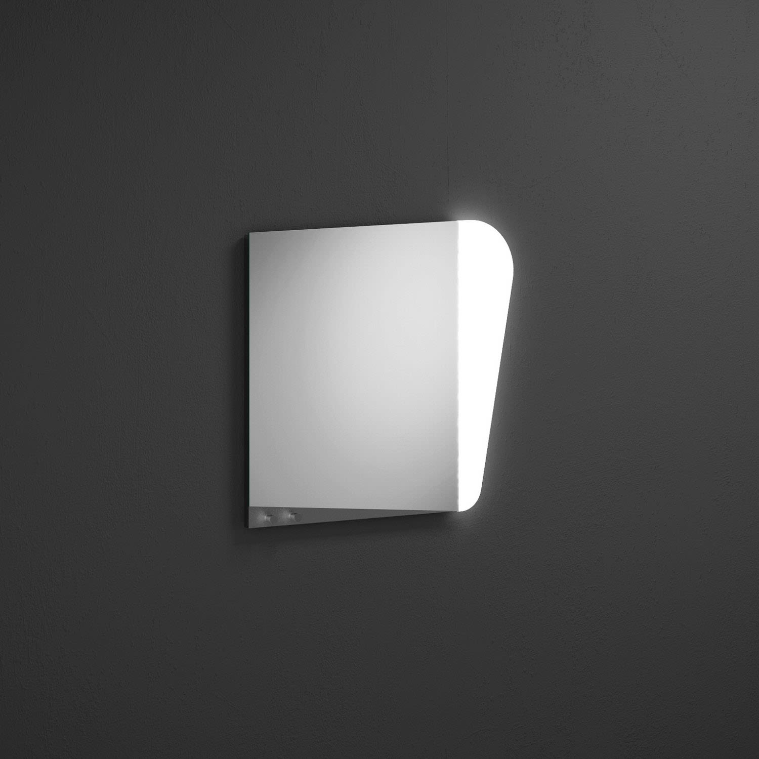 burgbad Badu Leuchtspiegel mit LED-Beleuchtung 60 cm, Version rechts, Spiegel, SIIT060RPN452F3691,