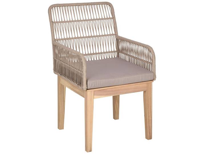 Gartenstuhl Bergen aus Holz/Kunststoff/Textil