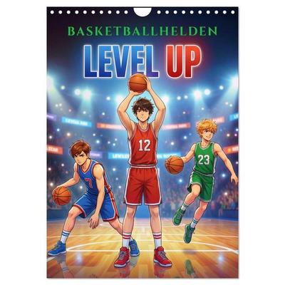 Level Up – Basketballhelden (Wandkalender 2027 DIN A4 hoch), CALVENDO Monatskalender
