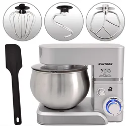 Syntrox Germany Küchenmaschine & Knetmaschine Basic 5 Liter Silber