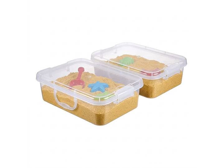 Sandkasten mit Deckel 2er-Set Transparent
