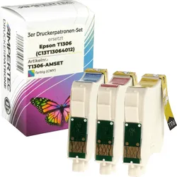 3 kompatible Tinten ersetzt Epson C13T130640 Multipack CMY