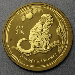 Goldmünze 1/2oz "Affe" 2016 Lunar II – Year of the Monkey (Australien)