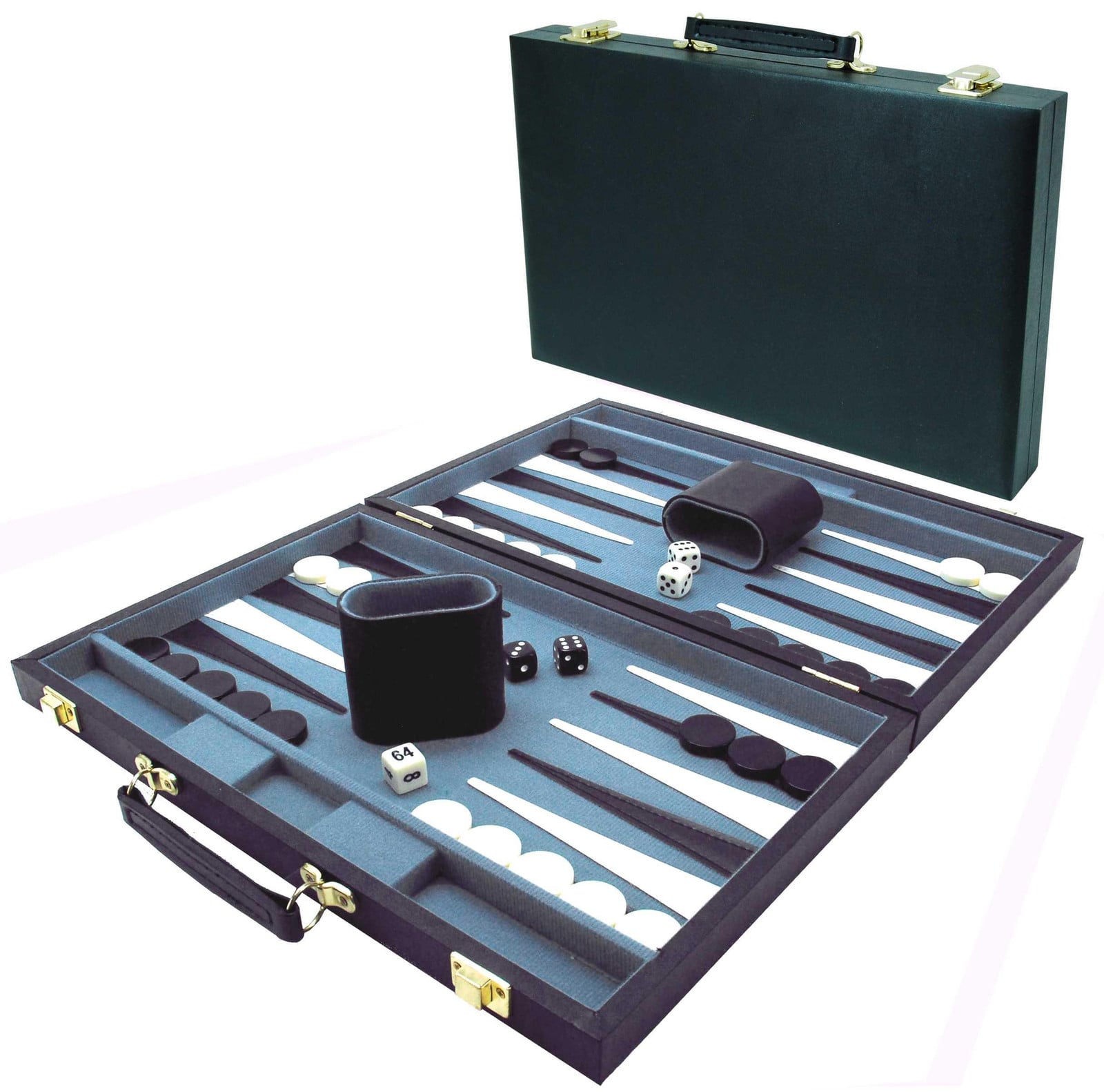 Hot Games Backgammon set - Zwart - 38 cm