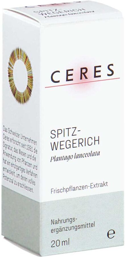 Ceres Spitzwegerich Plantago Lanceolata Extr.tro. 20ml