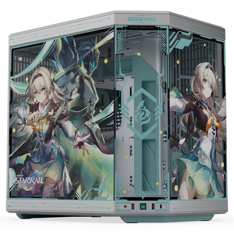 HYTE Y70 Firefly Japan Edition PC-Gehäuse, Midi-Tower, E-ATX Tempered Glass - silber