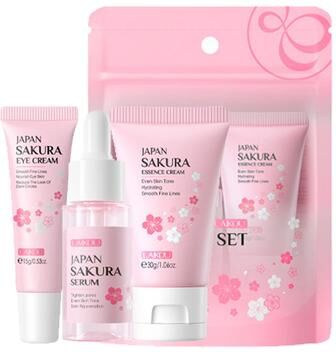 Perfect Picks Market Vitamin Golden Sakura Skin Care Set Face Cream, Serum, Eye Cream For Anti Aging, Moisturizing & Wrinkle sakura