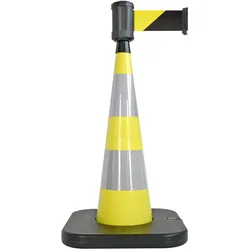 RS PRO, Verkehrstechnik, Barriere Grau, Gelb Leitkegel mit Absperrband