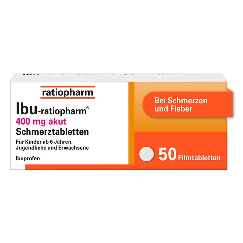 ratiopharm GmbH IBU ratiopharm 400 akut Schmerztabletten 10019621