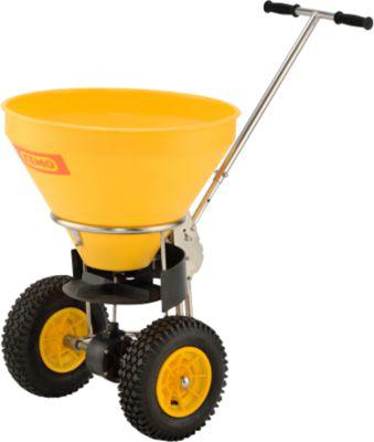 Streuwagen CEMO, Behältervolumen 50 l, Streubreite 1-4 m, Streumenge 6-stufig einstellbar, klappbarer Stützfuß, Schiebegriff höhenverstellbar