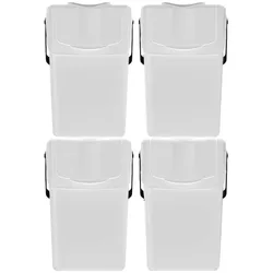 Set mit 4 KEDEN SORTIBOX Mülleimern zum Recycling, weiß, 100 l