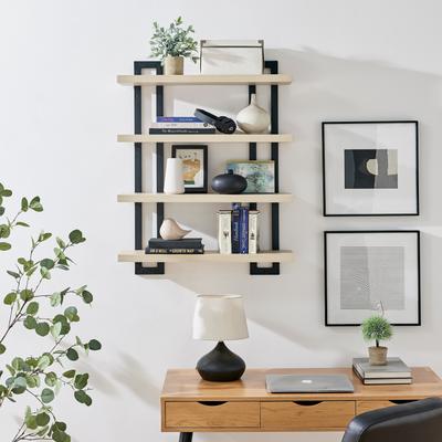 Danya B. 4-Tier Floating Bracket Wall Shelf