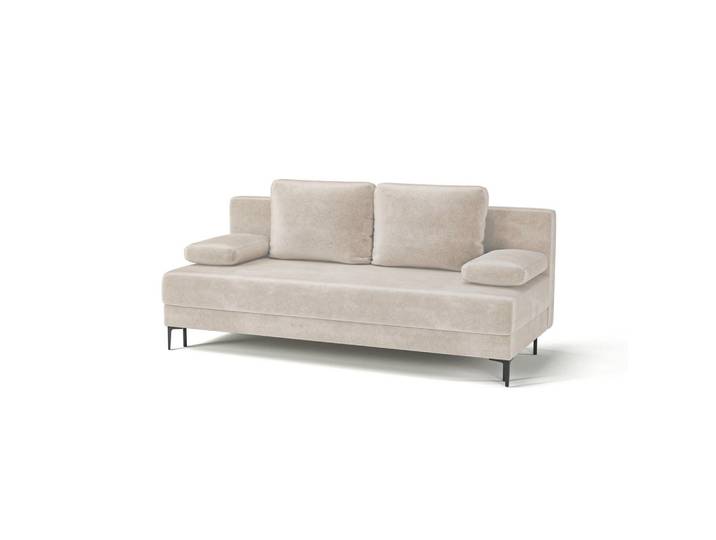 Mid.you Schlafsofa Leipzig, Beige, 2-3-Sitzer, Füllung: Polyetherschaumkern, 200x78.5x88 cm, Made in EU, Wohnzimmer, Sofas & Couches, Schlafsofas, Schlafsofas mit Bettkasten
