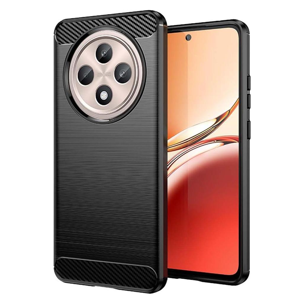 Techsuit - Carbon Silicone - Oppo Reno12 F 4G / Reno12 F 5G / Reno12 FS 4G / Reno12 FS 5G - Black (Oppo Reno12 F 5G) (56359627)